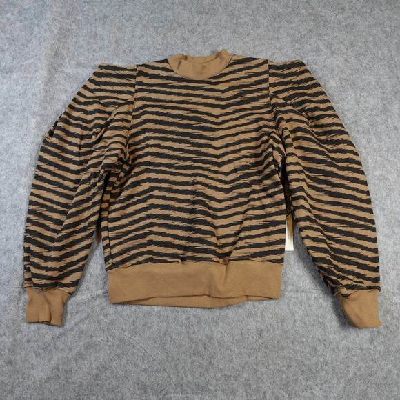 AGOLDE Sweater Womens Extra Small NWT Folded Sleeve Sweatshirt Serpentine Crew - Picture 2 of 11